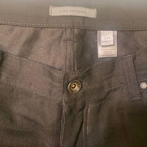 Super sharp black wool/linen pants. John Varvatos